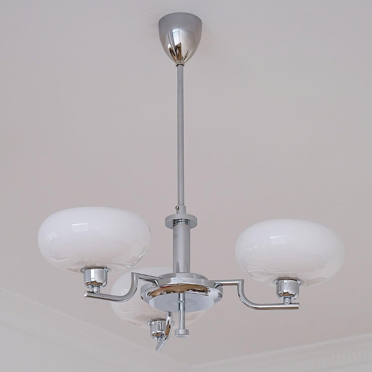 Multi-Arm Glass Chandelier Modern Globe Ceiling Light