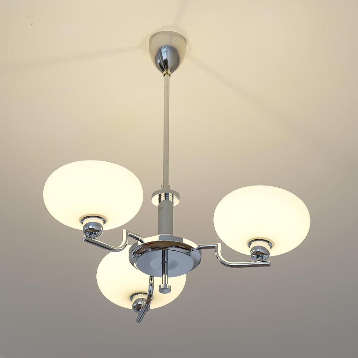 Multi-Arm Glass Chandelier Modern Globe Ceiling Light