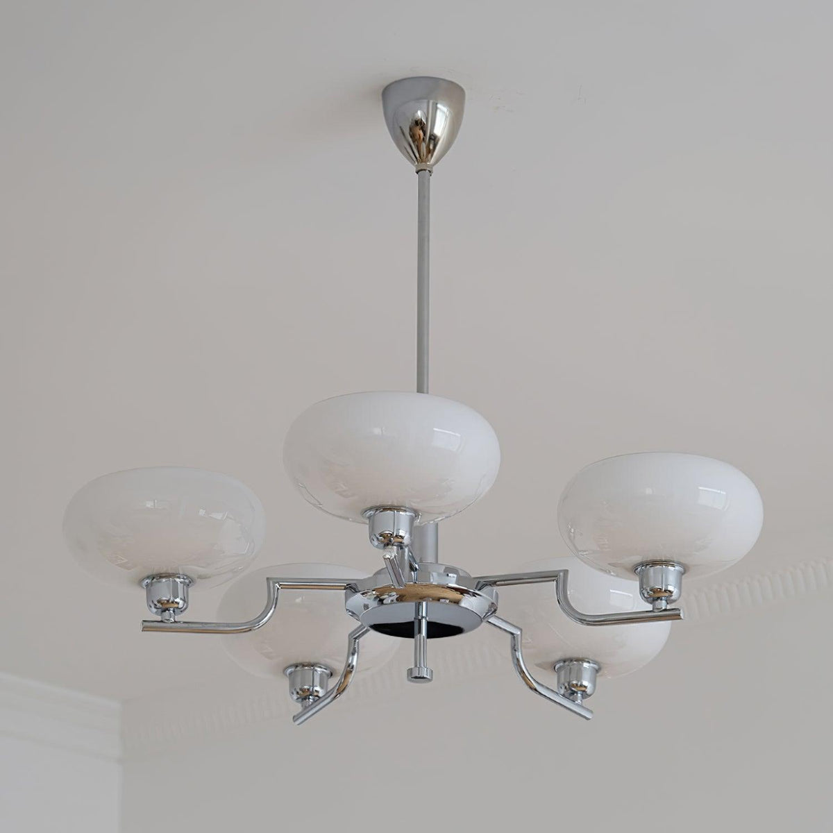 Multi-Arm Glass Chandelier Modern Globe Ceiling Light