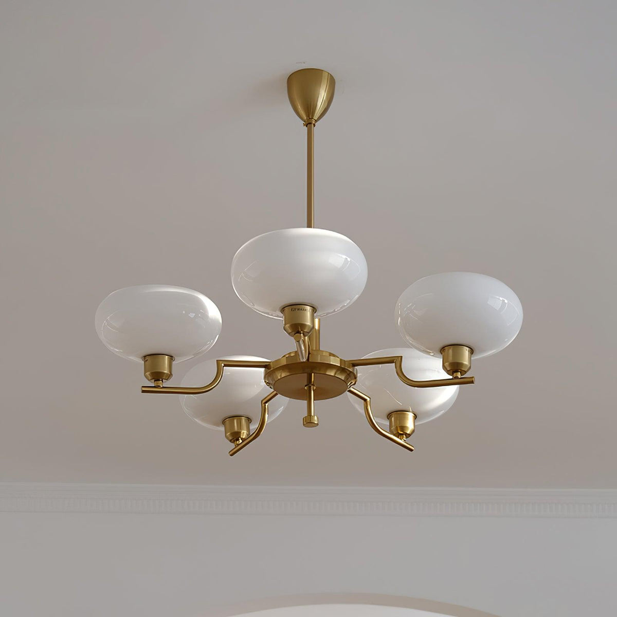 Multi-Arm Glass Chandelier Modern Globe Ceiling Light