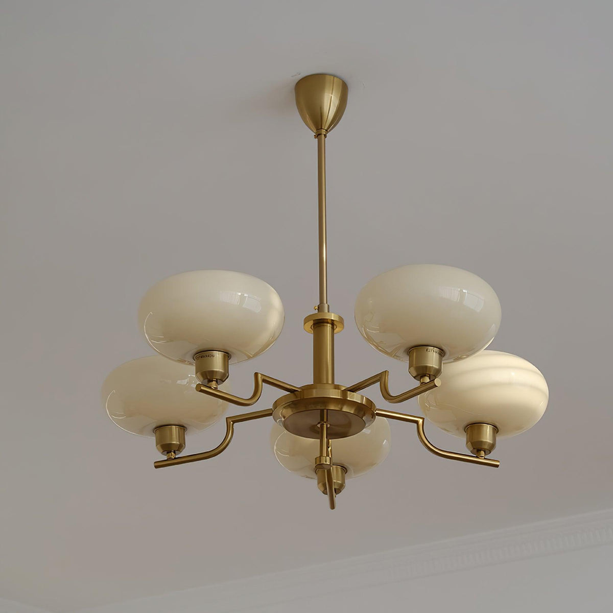 Multi-Arm Glass Chandelier Modern Globe Ceiling Light
