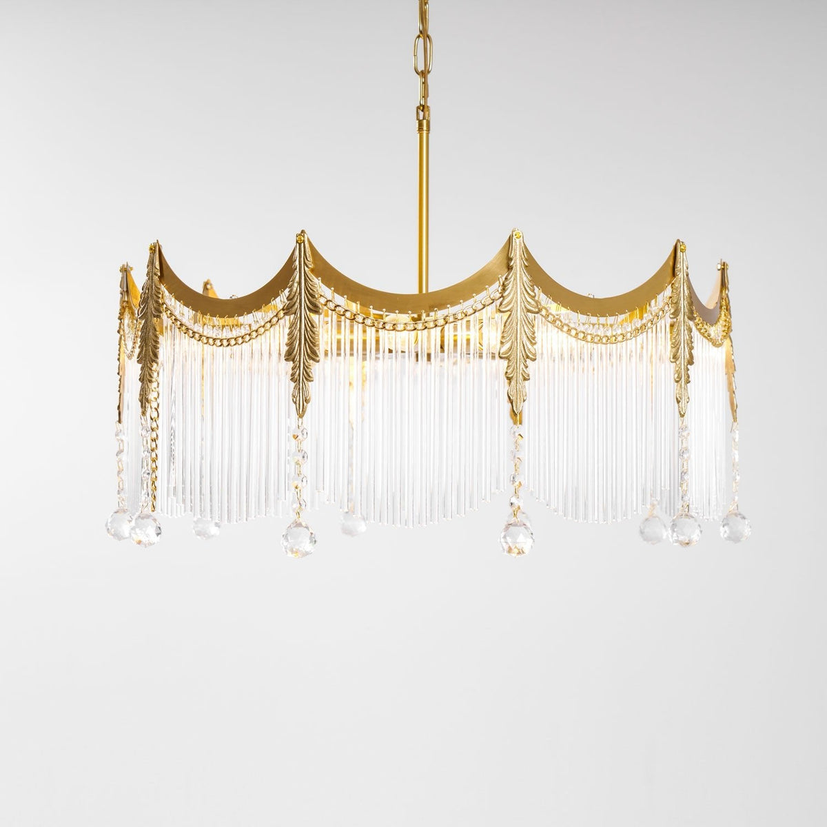 Cascading Crystal Chandelier Tiered Staircase Pendant