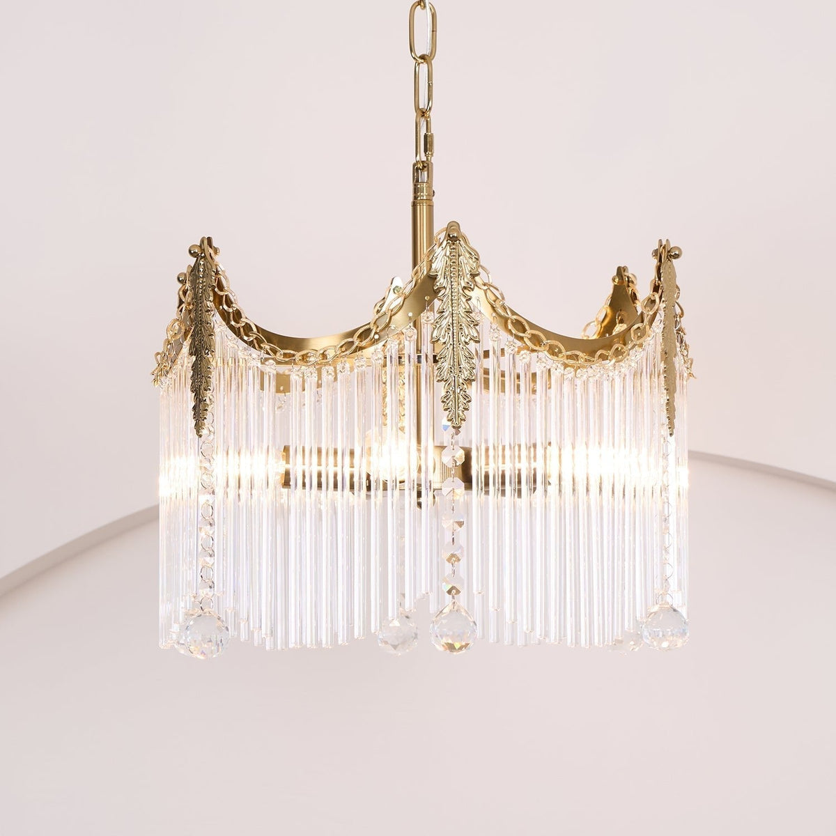 Cascading Crystal Chandelier Tiered Staircase Pendant