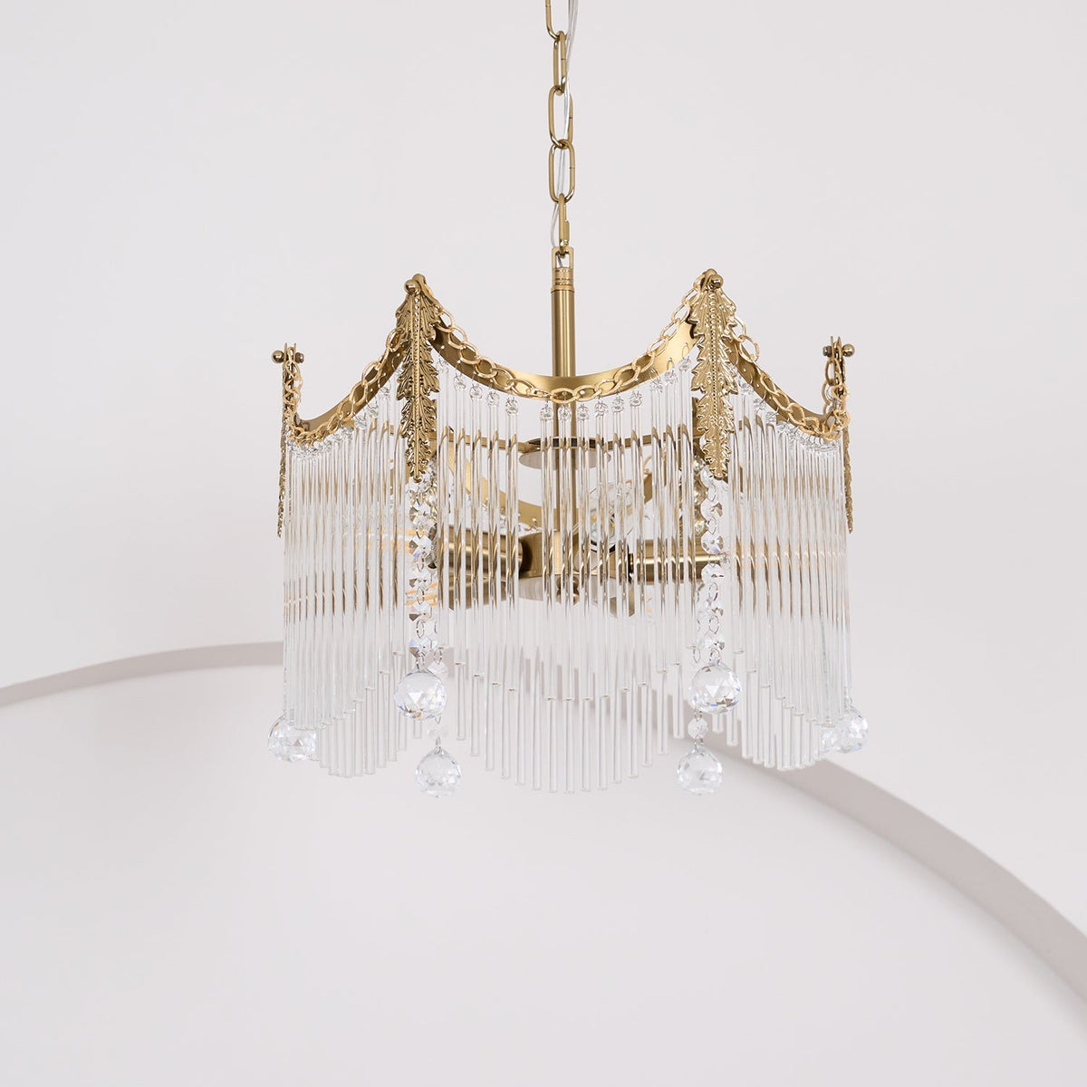 Cascading Crystal Chandelier Tiered Staircase Pendant
