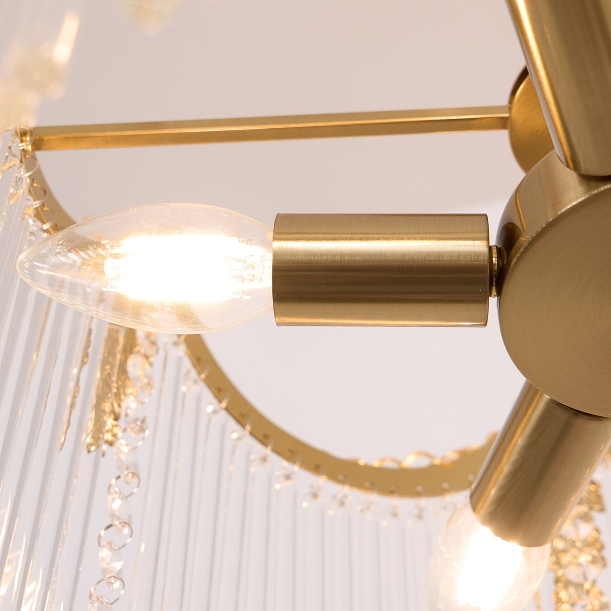 Cascading Crystal Chandelier Tiered Staircase Pendant