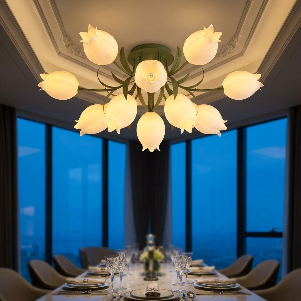 Cascade Cluster Chandelier Multi-Head Acrylic Ceiling Light