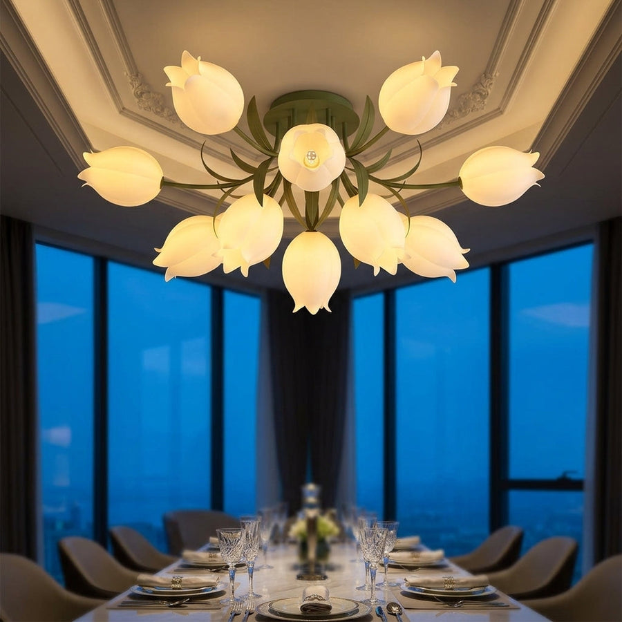 Cascade Cluster Chandelier Multi-Head Acrylic Ceiling Light