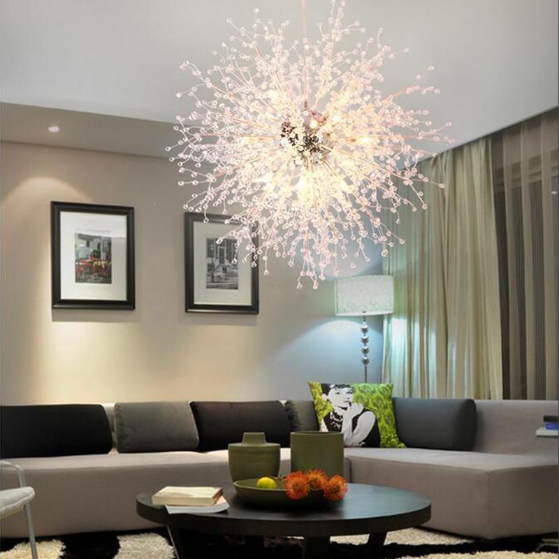 Dandelion Crystal Chandelier Sputnik Ceiling Light