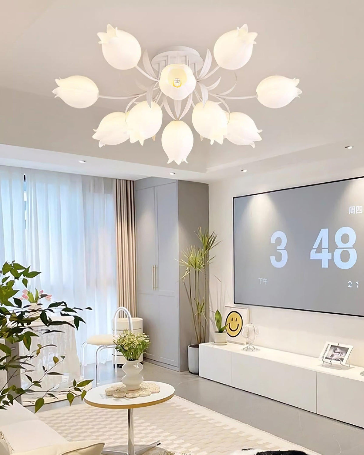Cascade Cluster Chandelier Multi-Head Acrylic Ceiling Light