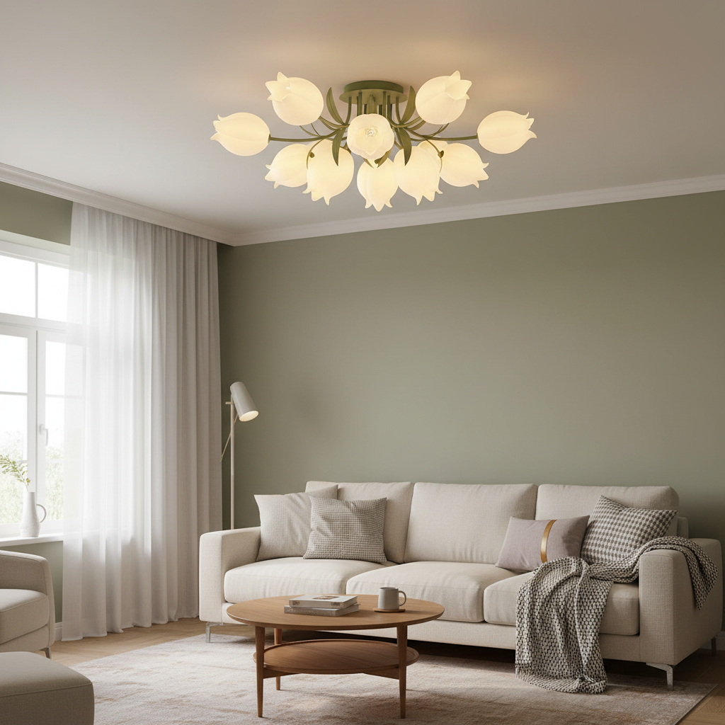 Cascade Cluster Chandelier Multi-Head Acrylic Ceiling Light