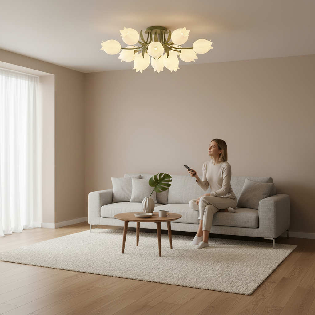 Cascade Cluster Chandelier Multi-Head Acrylic Ceiling Light