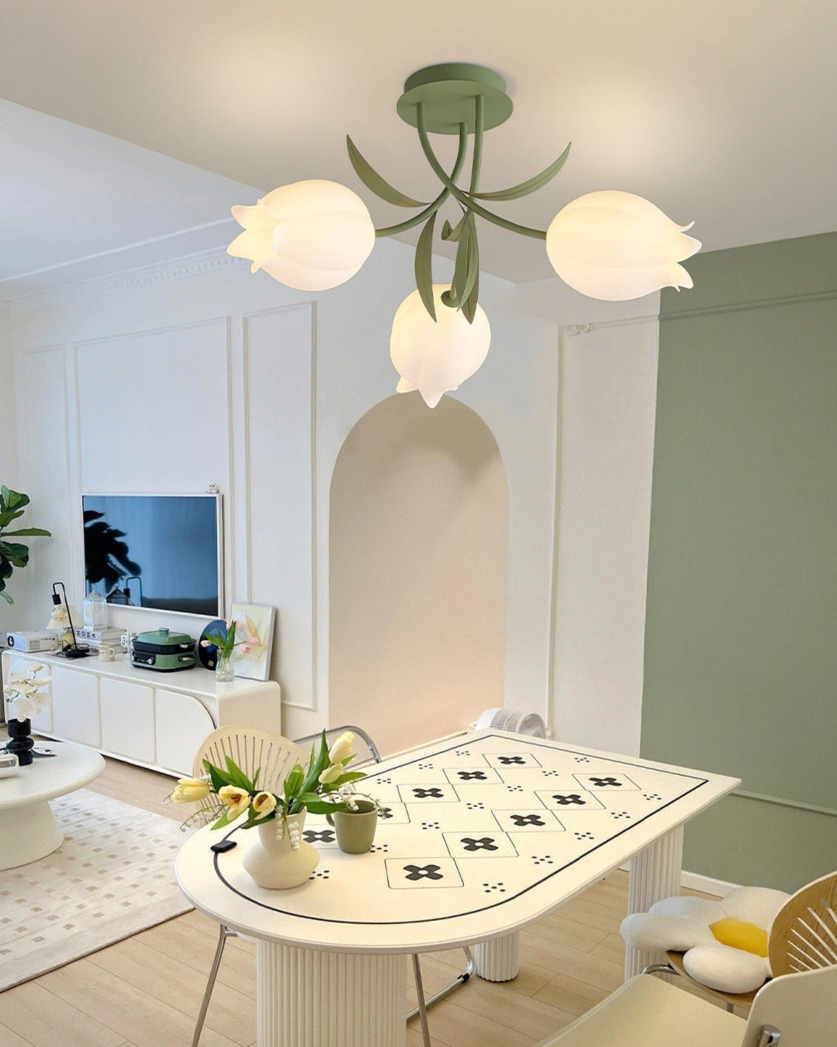 Cascade Cluster Chandelier Multi-Head Acrylic Ceiling Light