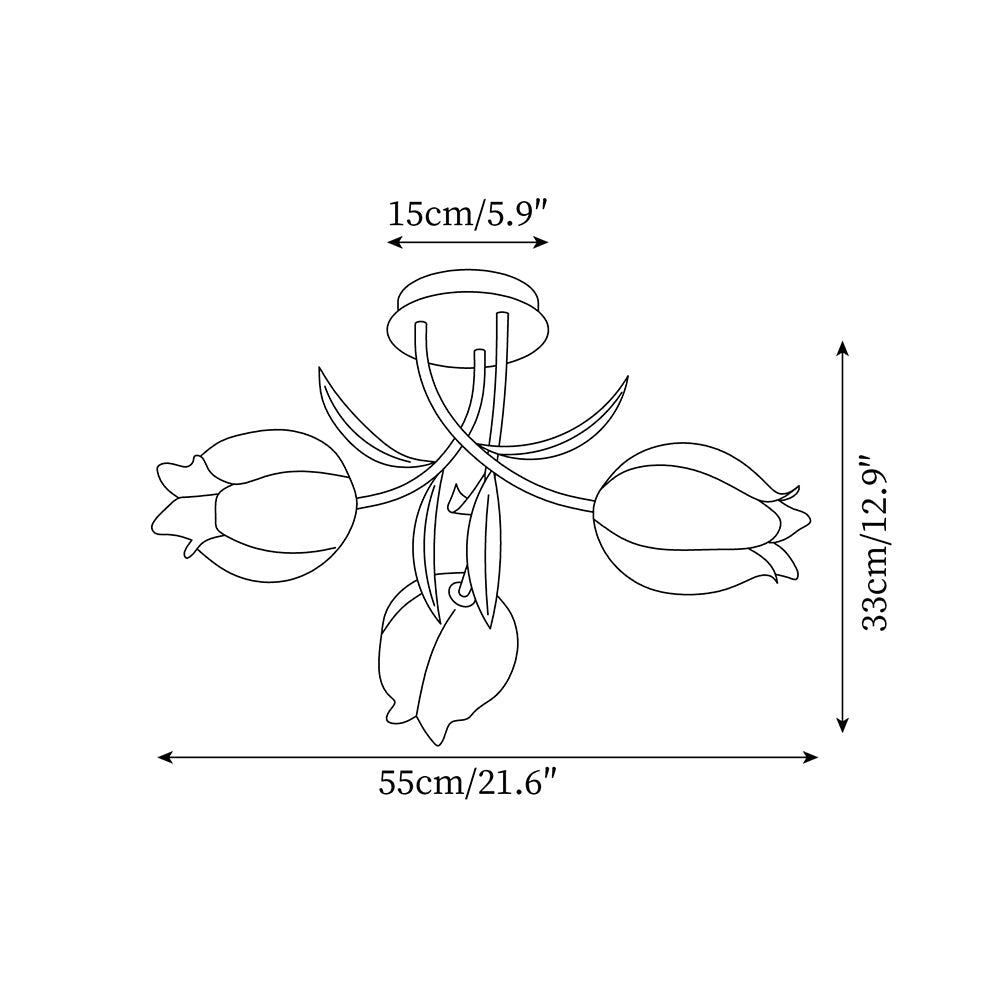 Cascade Cluster Chandelier Multi-Head Acrylic Ceiling Light