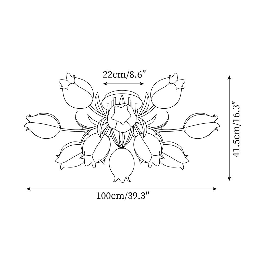 Cascade Cluster Chandelier Multi-Head Acrylic Ceiling Light